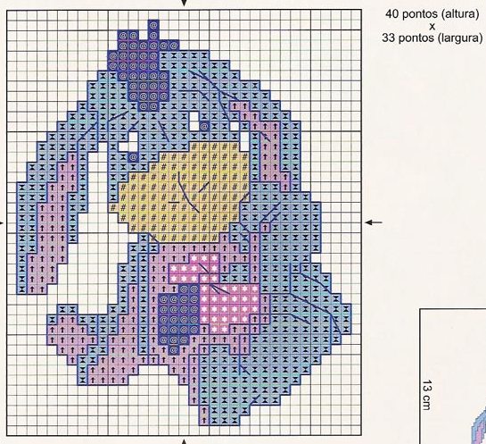 Schema punto croce Baby hi ho